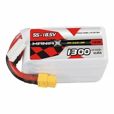 5S-18,5V 1300mAh 150C FPV Racing Lipo Akku